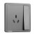 （SIEMENS） 开关插座面板 10A强电墙壁洗衣小功率三孔插座 致典系列银灰色 三孔带开