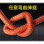红色高温风管矽胶管耐300度热风管钢丝管耐高温管软管50 90 100A定制 桔红内径(1寸)25mm4米