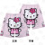 谷舰沐hello kitty篮球裤 男女裤子凯蒂猫衣服一整套装学生潮流 白大猫T恤 M 85-95斤