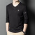 BTNY轻奢品牌年春季新款纯色男士恤中年轻熟休闲印花长袖透气卫衣 黑色 XL