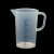 化科 精选优质 塑料量杯食品级加厚PP带刻度烧杯 烘焙工具奶茶 500ml 蓝色刻线，2个起订