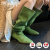 Blaze Meteor绿色粉色麂皮堆堆靴大筒围长筒靴粗跟绒面骑士靴套筒复古低跟 绿色 34