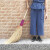 铁扫把 手工马路环卫扫院子铁扫把车间工人扫把户外扫帚加长柄JYH 1.2米宽20公分