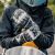 星空骑士摩托车骑行手套碳纤维冬季真皮防滑防风防水保暖机车男女 SKG568-黑白 L