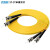 蓝邮 光纤跳线 ST-ST 单模双芯 黄色 5m ST/UPC-ST/UPC单模双芯5米