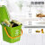 垃圾分类垃圾桶厨房手提桶圆桶10L带盖带提手大号厨余餐厨绿 20L方形手提桶绿色
