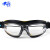护目镜打磨飞溅防灰尘透明劳保防雾眼镜男女骑行防风沙冲击实验室 罗卡EF32 黑+黄框白片 +眼镜袋（1付）