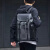 MK男士双肩包2024新款时尚背包学生商务休闲旅行大容量电脑书包 黑色