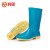 鸣固 中筒耐酸碱雨鞋雨靴 高30cm 602蓝色雨鞋水鞋 36