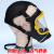 防毒面具喷漆化工甲醛防护面罩活性炭消防粉尘劳保防毒面罩 柱黑全面具+1号滤毒罐