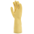 越秀山加厚牛筋橡胶手套乳胶家务清洁防水洗碗耐酸碱工 明黄色 M