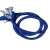 宏建 安全绳 救援绳  登山绳  编织涤纶绳  两端带安全锁扣 一根价 蓝色 12mm厚*15米