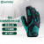 世达 机械型防冲击手套 防滑减震透气工作防护手套（8英寸）SF0903 绿色