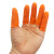 求同 橙色防滑乳胶手指套 加厚防滑止滑乳胶手指套 橘色带麻点指套 M