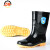 上海雨鞋耐腐蚀耐酸碱耐磨防滑防汛劳保胶鞋工业防护PVC食品加工鞋SH704 黑色黑底 44