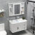 欧洲品质合浴室柜卫生间洗漱台洗脸台洗手盆柜碳纤维卫浴柜卫生间 80cm黑白套+配件