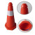 塑料反光路锥路障锥塑料圆锥雪糕筒交通安全警示锥反光圆锥 【50cm高】红白圆锥 10个装