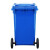 海斯迪克 HK-363 户外环卫垃圾桶 大号垃圾桶 塑料分类垃圾箱 上海分类垃圾桶 蓝色可回收物 加厚240L挂车