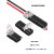 LED免焊接免剥线接线端子带锁2P D2互插型可拔连接器电源导线对线 30个装(15对 不含线)
