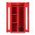 蓝炎 应急物资柜 消防器材柜置放柜3C认证钢化玻璃 红色双门 1920X900X500MM