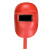 沃科博 手持式电焊面罩塑料焊工帽子轻便脸部防护烤脸火花眼半自动耐摔电焊面罩 红色塑料 半自动面罩