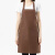 筑采（ZHUCAI）围裙 上班工作服广告围腰餐饮专用 (升级面料)  咖啡 挂脖款 