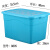 收纳箱厨房加厚食品级储物箱周转箱带盖大号长方形带轮整理箱 加厚款8805湖蓝色48*35*28