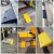 沁度门槛斜坡垫塑料路沿坡台阶垫汽车马路牙子爬坡板道边上坡三角垫 长50*宽22*高6cm黄色