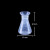 希万辉 实验室带盖塑料烧瓶塑料三角烧瓶实验瓶 广口（10个）50ml