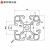 花乐集工业铝型材4040L欧标40*40国标加厚重型40×40铝合金流水线铝 4040W木纹欧标