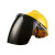 扬笙福定制电焊面罩配安全帽式焊工防护面具防烤脸护脸全脸焊头戴式焊帽 (透明)面罩+黄色安全帽