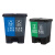 科力邦KB1012分类垃圾桶脚踏式加厚60L蓝灰 （个）