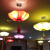 蓝彩和新中式海洋布艺荷叶灯灯笼客厅餐厅酒店茶楼过道灯饰莲花吊灯中山 直径40三个组合装颜色备注