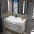 家易仕2024新款 卫生间洗脸盆柜组合卫浴浴室柜小户型实木组合大理石洗 白木纹 1米+台面储物镜柜