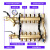 柴霸 高端黄铜手轮一体地热分集水器 黄铜大流量地暖分水器
