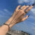 VAN CRUDE ANNORA潮流创意新款戒指手饰个性时尚双戒圈连指手链男女手饰 五指链体戒指手链可调节 普通包装