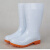 米可衫 白色雨鞋低筒16cm水鞋防滑雨靴耐磨防水胶鞋45码  1双