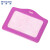稳斯坦 WST214 PU胸牌皮 员工胸卡 工牌证件套 学生门禁 卡套(横式-紫色113*73mm）