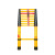 筑采（ZHUCAI）伸缩梯鱼竿梯电力电工施工梯人字梯竹节梯玻璃钢 4.5米伸缩单梯