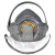 思创科技ST-1060系列防尘面罩PM2.5雾霾防护口罩工业粉尘细微颗粒物打磨半面具电焊口罩 ST-1060C(单边橡胶款)