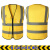 反光衣马甲安全背心 环卫工人衣服荧光衣 反光马甲施工安全服荧光 多口袋款黄色 均码