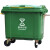 纽仕达 660L垃圾车户外环卫大号特大垃圾桶市政塑料物业小区大型 绿色厨余垃圾