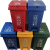 单个可拼大桶橘黄垃圾分类桶中间脚踏办公室15L20L社区学校新定制 蓝 20L可回收物