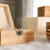 定制适用于木质包装盒收纳盒带锁实木木盒子定制定做长方形复古简约翻盖礼盒 1号原色+拉菲草 14*7.5*5cm