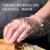 银湾一次性检查手套透明薄膜吃烤鸭烹饪食品PE级手套耐用 一次性薄膜手套（100只）M