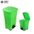 垃圾箱加厚环卫大号脚踏有盖脚踩垃圾桶创意户外带盖塑料欧式 55L黄色废物