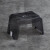 宜瑞思 透明塑料凳子小号加厚成人家用多功能小板凳防滑浴室凳水晶矮凳 水晶黑方凳（坐高19cm）