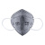爱途(AT) 9541 KN95耳戴式折叠口罩一次性活性炭口罩防尘防雾霾防PM2.5单独包装 灰色10只装