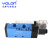 YOL1ON 蓝色 4V310-10电磁阀 二位五通单线圈电磁阀气缸电磁阀 配德线圈国NASSAC110V