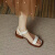 大东（dusto）凉鞋夏季女2024新款平底罗马鞋舒适软底低跟复古一字带仙女风女鞋 黑色 35